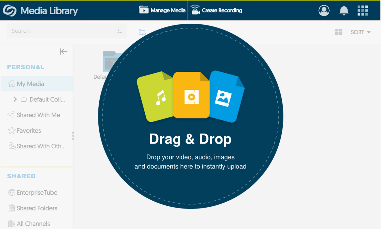 Image showing the dialogue that appears when dragging and dropping in VIUTube